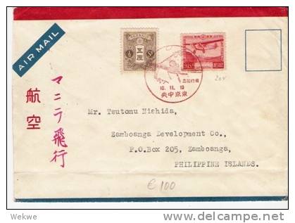 J317/ JAPAN -  Flug (flight) 1935 Philippinen, Manila - Briefe U. Dokumente