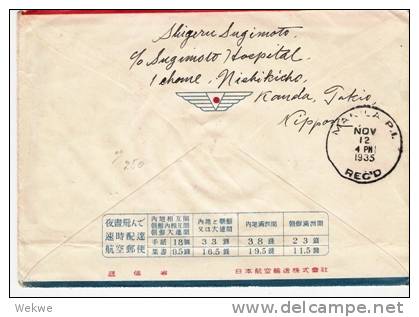 J317/ JAPAN -  Flug (flight) 1935 Philippinen, Manila - Lettres & Documents