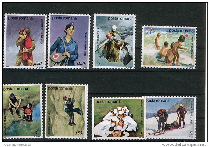 ROMANIA/RUMANIA  1.989  Y&t 3833/40  Serie Completa S.C. CRUZ ROJA   SDL-71 - Collections