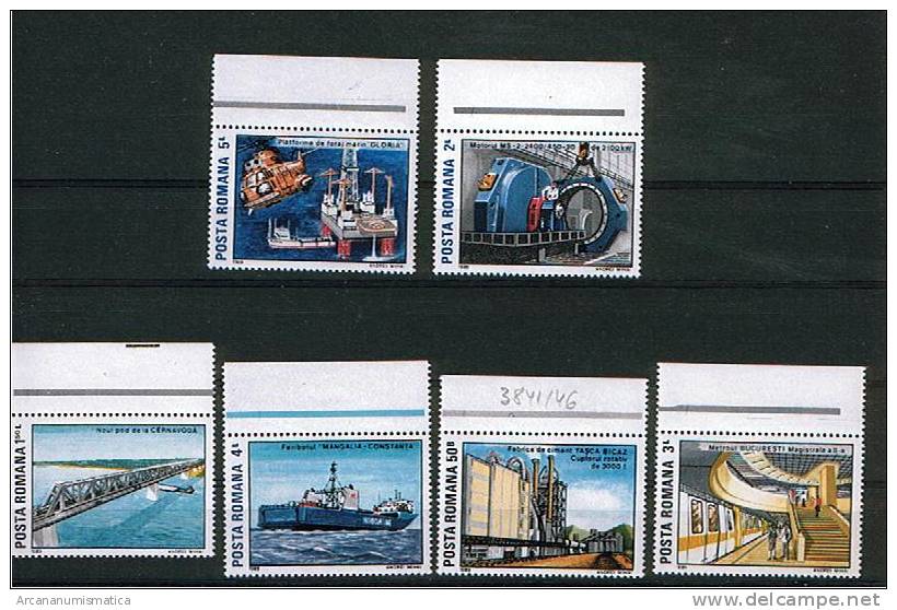 ROMANIA/RUMANIA  1.989  Y&t 3841/46  Serie Completa INDUSTRIA RUMANA     SDL-72 - Collections