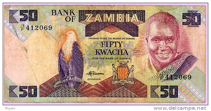 50 - FIFTY Kwacha - N° - 412069 - 15F -   TB+ - Zambie