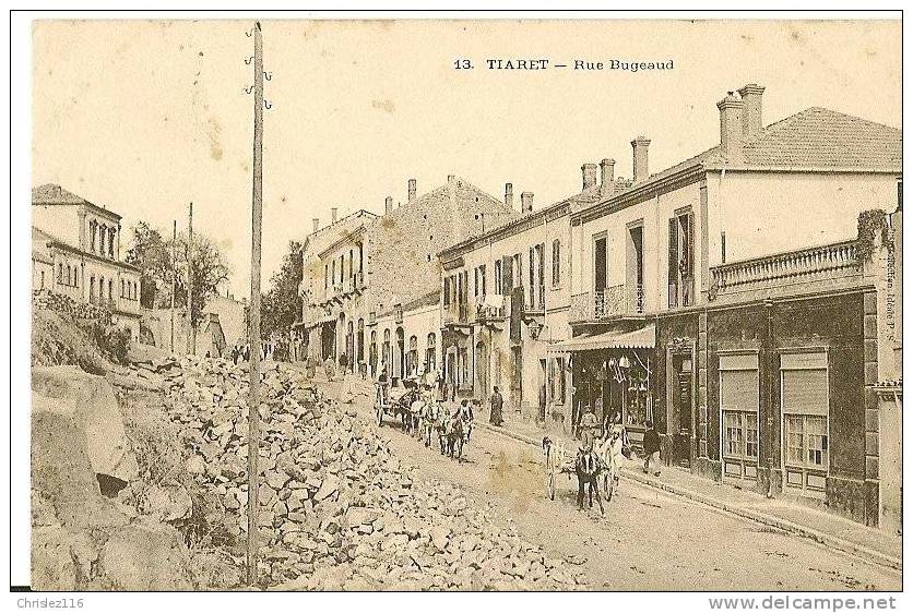 TIARET Rue Bugeaud  Superbe Animation  1906 - Tiaret