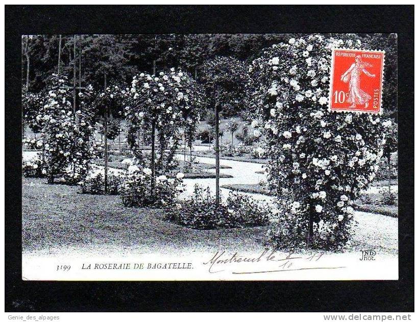 94 La ROSERAIE De BAGATELLE, Ed ND Phot 3199, 1911, Petite Déchirure 2 Mm Bord Inf, - L'Hay Les Roses