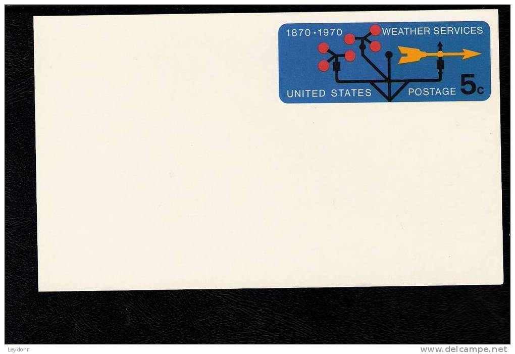 Postal Card - Weather Services - Weather Vane - United States - Scott # UX57 - 1961-80