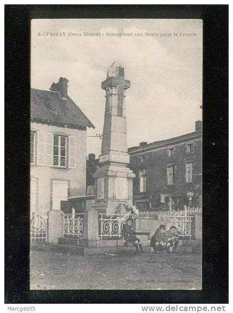 Cerisay Monument Aux Morts Pour La France édit.poupin N° 3 Animée Belle Carte - Cerizay