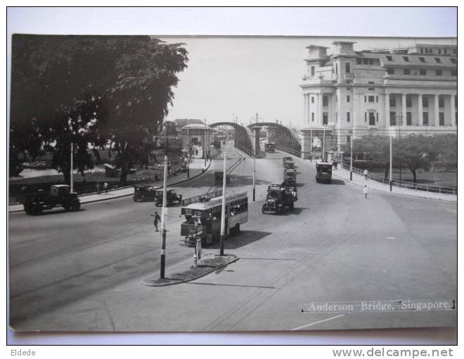 Singapore Anderson Bridge   Tram Tramway Real Photo - Singapour