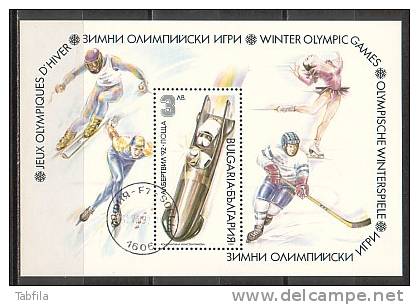 BULGARIA / BULGARIE - 1991 - Jeux Olimpiques Hivers - Albertville´92 - Bl. Obl - Winter 1992: Albertville