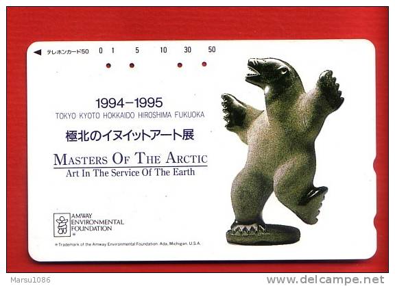 Japan Japon Telefonkarte Télécarte Phonecard Telefoonkaart   -   Masters Of The Arctic  Kunst Art  Tier - Cultura