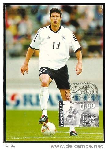 BULGARIA / BULGARIEN - 2006 - Coup Du Mond De Footbale - MC Avec Souvenir Timbre Sans Valeur - Rarete - 2006 – Allemagne