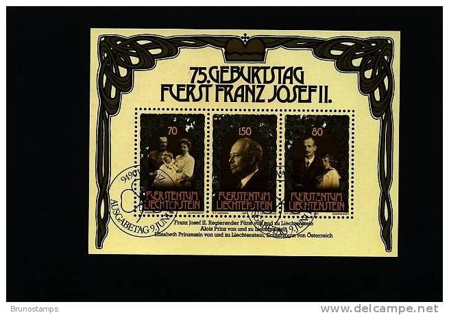 LIECHTENSTEIN - 1981  PRINCE BIRTHDAY  MS FINE USED - Blocks & Sheetlets & Panes