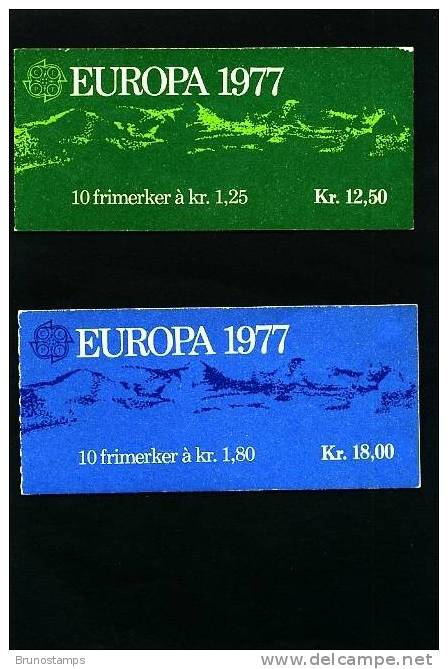 NORWAY/NORGE - 1977  EUROPA  TWO BOOKLETS  MINT NH - Markenheftchen