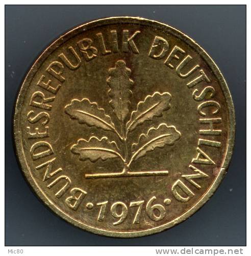 Allemagne 5 Pfennig 1976 J Sup - 5 Pfennig