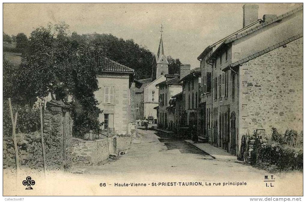 87 - HAUTE VIENNE - SAINT PRIEST TAURION - RUE PRINCIPALE - Saint Priest Taurion