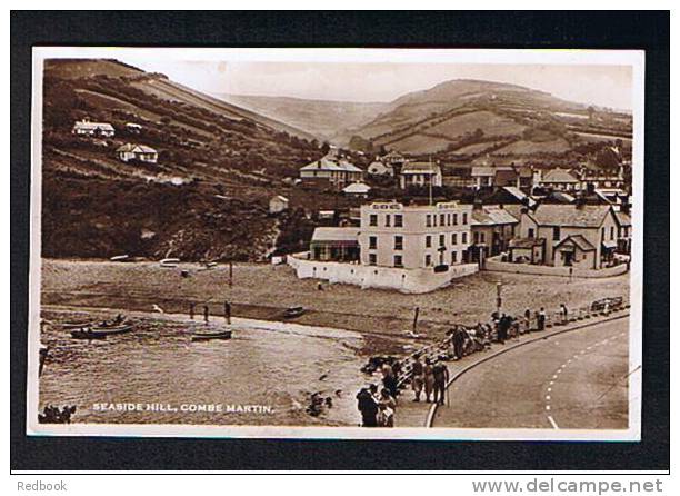 1958 Real Photo Postcard Sea View Hotel & Hill Combe Martin Near Ilfracombe Devon - Ref 279 - Ilfracombe