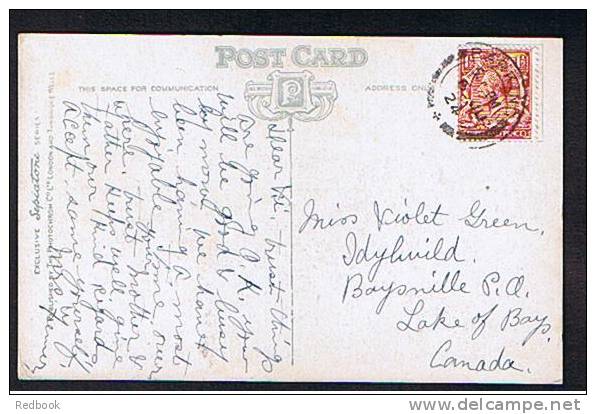 1924 Postcard Micklegate York 1 1/2d Rate Barking To Lake Of Bay Canada - Ref 279 - York