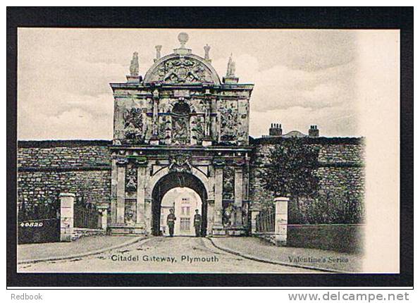 Early Postcard Guards At Citadel Gateway Plymouth Devon - Ref 279 - Plymouth