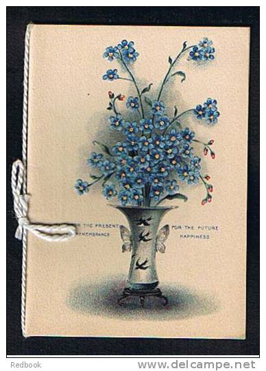 Early Embossed Christmas Greetings Card Flowers Vase - Ref 279 - Unclassified