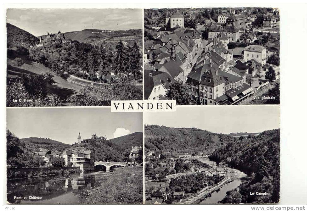 L457 :  VIANDEN : Bonjour De ( 4-picture Postcard) - Vianden