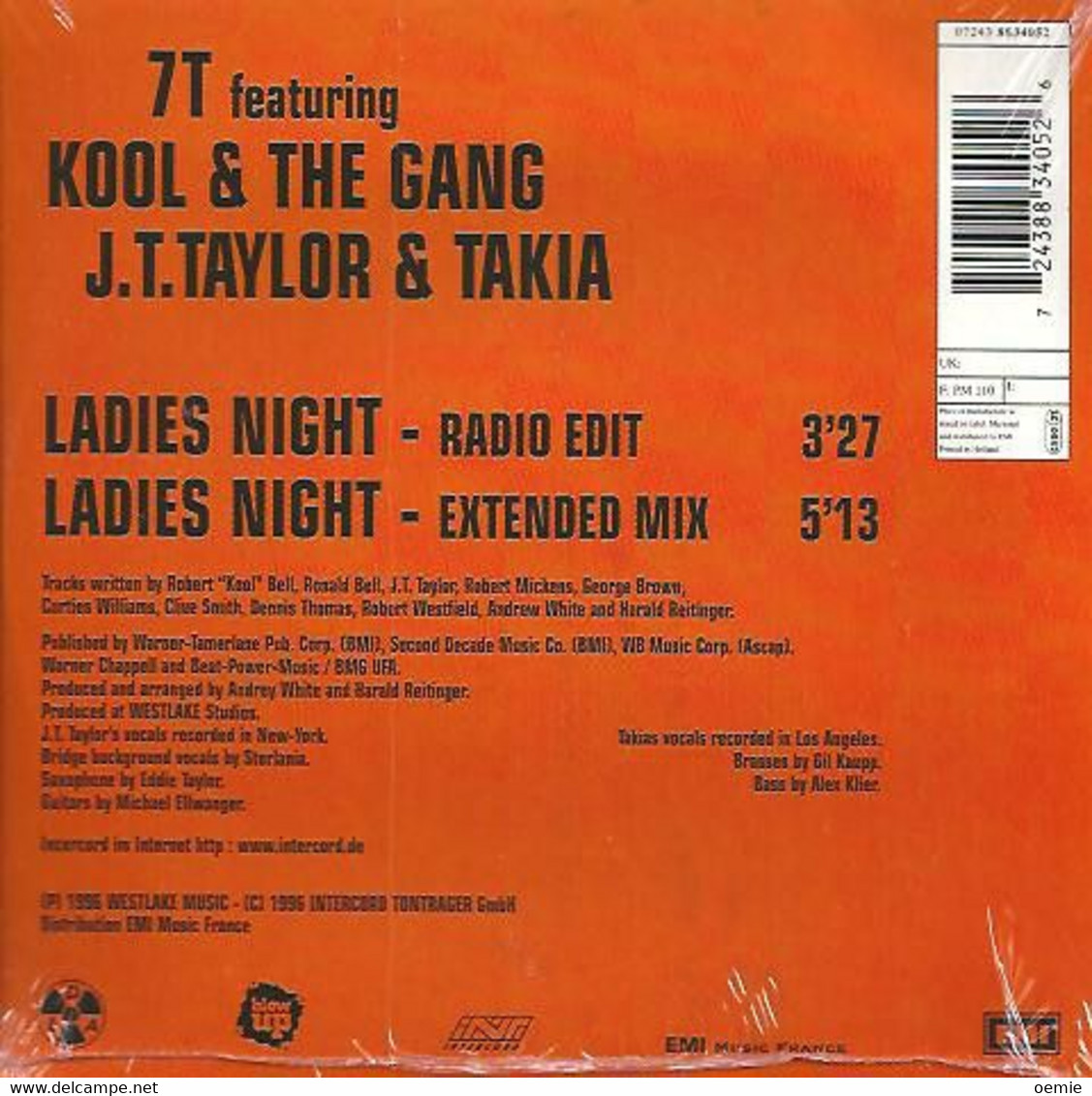 7T  FEATURING  KOOL & THE  GANG  JT TAYLOR & TAKIA   °   LADIE NIGHT - Soul - R&B
