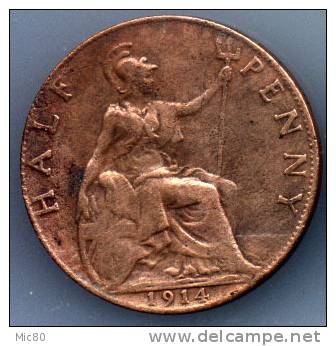 Grande-Bretagne Half Penny 1914 Tb - C. 1/2 Penny