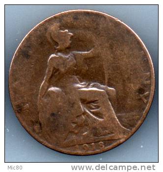 Grande-Bretagne Half Penny Georges V 1918 B - C. 1/2 Penny