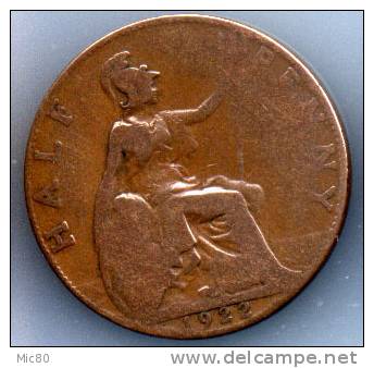 Grande-Bretagne Half Penny Georges V 1922 B/tb - C. 1/2 Penny