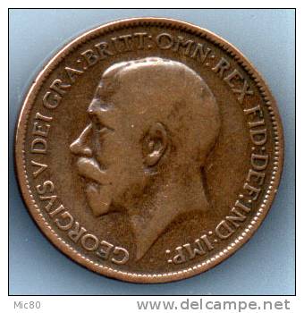 Grande-Bretagne Half Penny Georges V 1924 B/tb - C. 1/2 Penny