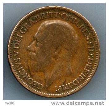 Grande-Bretagne Half Penny Georges V 1927 Tb - C. 1/2 Penny