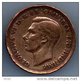 Grande-Bretagne Half Penny Georges VI 1942 Ttb - C. 1/2 Penny