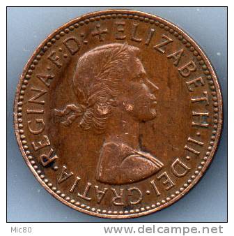 Grande-Bretagne Half Penny Elizabeth II 1959 Ttb/sup - C. 1/2 Penny