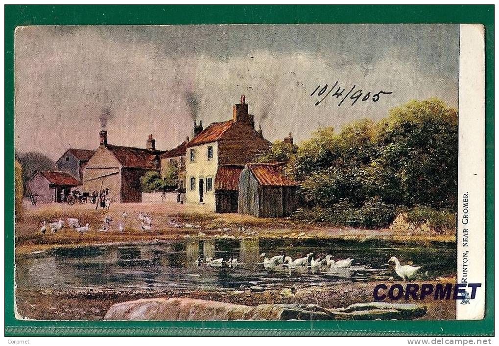 UK - RUNTON Near CROMER - 1905 POSTCARD Sent To BUENOS AIRES - Other & Unclassified