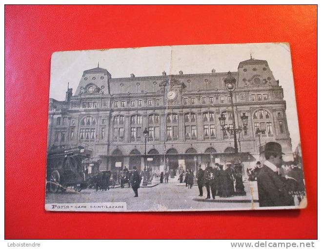 CPA-(75 PARIS)  PARIS- GARE SAINT-LAZARE.-TRES ANIMEE- - Transporte Público