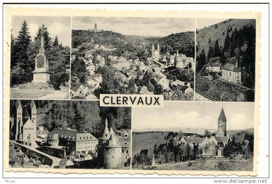 L455:  CLERVAUX : Bonjour De ( 5 Picture Postcard) - Clervaux