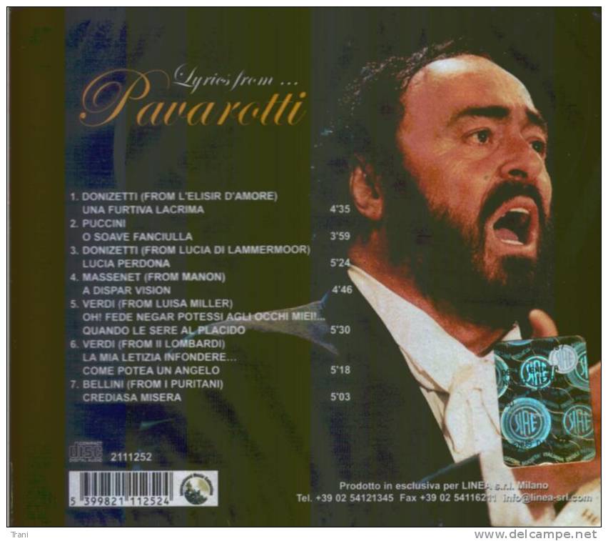 PAVAROTTI - Lyrics From... - Opera / Operette