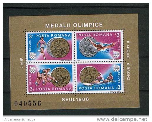 ROMANIA/RUMANIA  1.988   Y&t 200   Serie Completa MEDALLA  OLIMPICA        SDL-84 - Collections