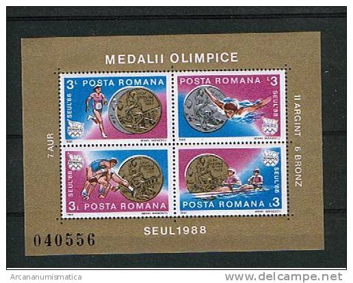 ROMANIA/RUMANIA  1.988   Y&t 200   Serie Completa MEDALLA  OLIMPICA        SDL-84 - Sammlungen