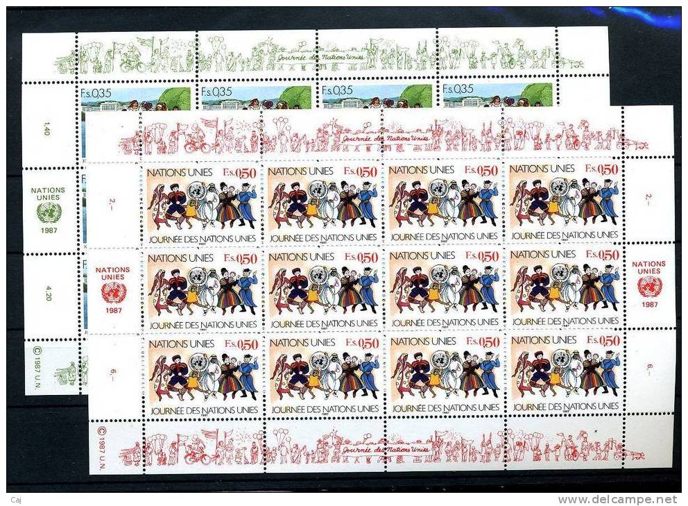 T 529+  -  NU  -  Genève  :  Yv  158-59  **  Mini Feuillet - Unused Stamps