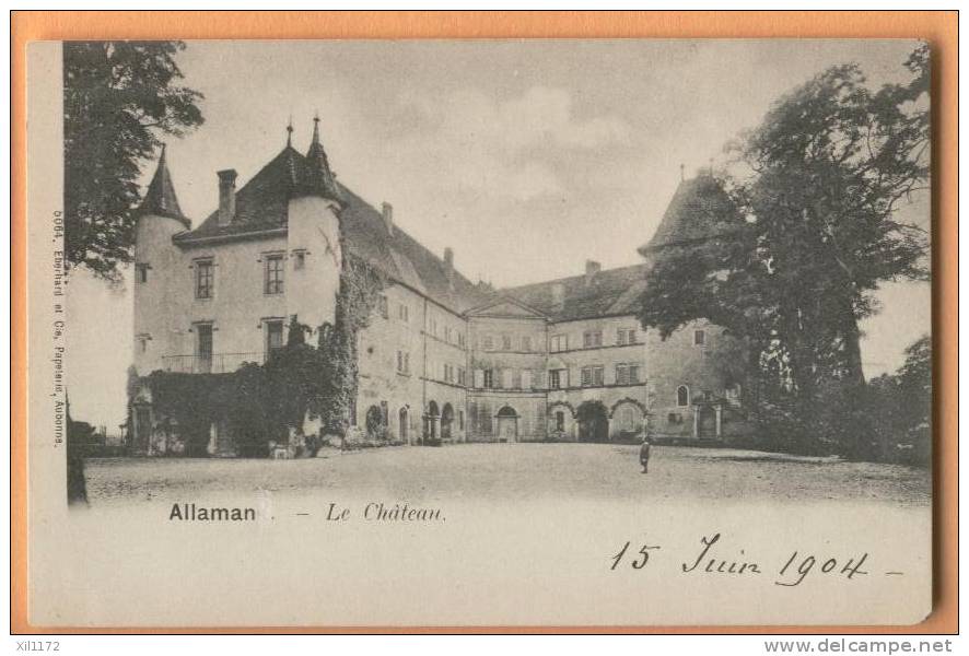 D713 Le Château D'Allaman. Datée Du 15 Juin 1904. Précurseur. Ed. Eberhard Papeterie Aubonne 5064 - Aubonne