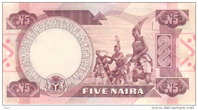NIGERIA 5 NAIRA PURPLE MAN FRONT  DANCER MAN BACK DATED 2005 NOT IN CAT. P.31? AUNC  READ DESCRIPTION!! - Nigeria