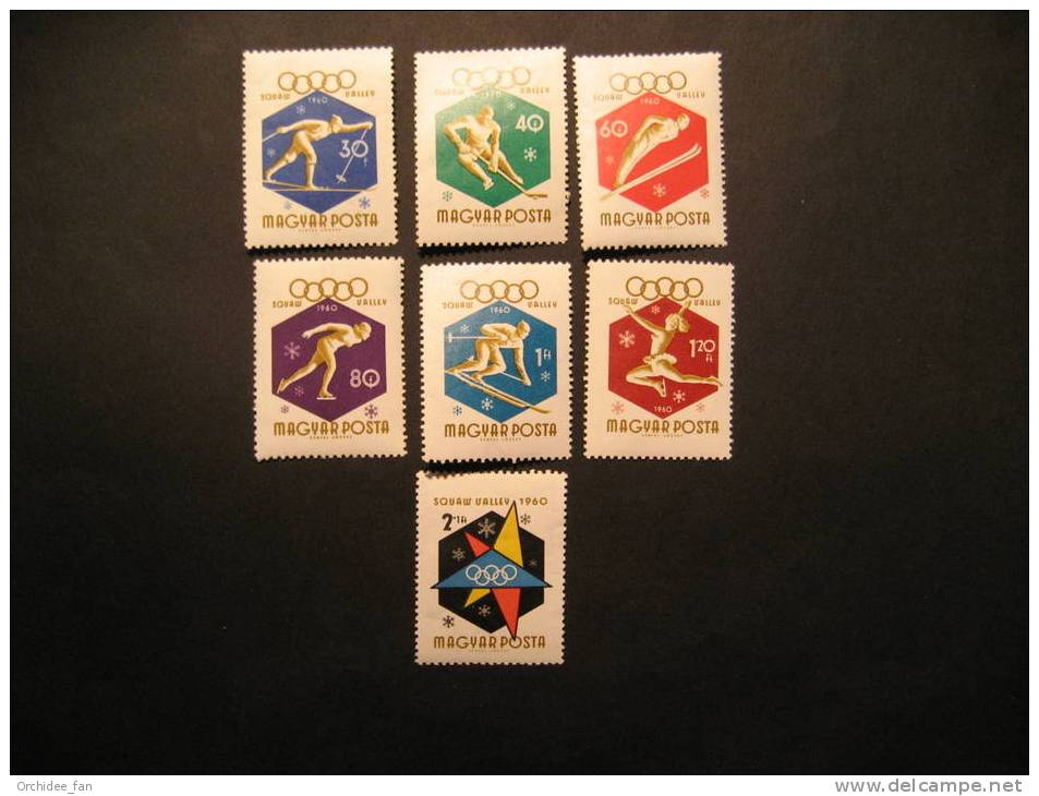 Ungarn 1960 Olympische Winterspiele Sqaw-Valley Mi 1668A-1674A Postfrisch - Hiver 1960: Squaw Valley