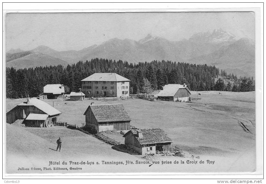 74 HOTEL DU PRAZ DE LYS S. TANNINGES VUE PRISE DE LA CROIX DU ROY - Taninges