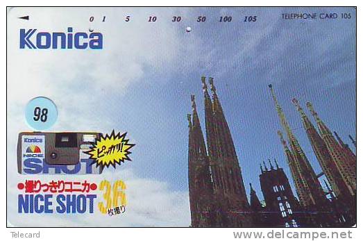 Telecarte L´ESPAGNE España  Se Relacionó (98) BARCELONA * CAMERA KONICA  Telefonkarte SPANIEN  -  SPAIN RELATED  - Japan - Werbung