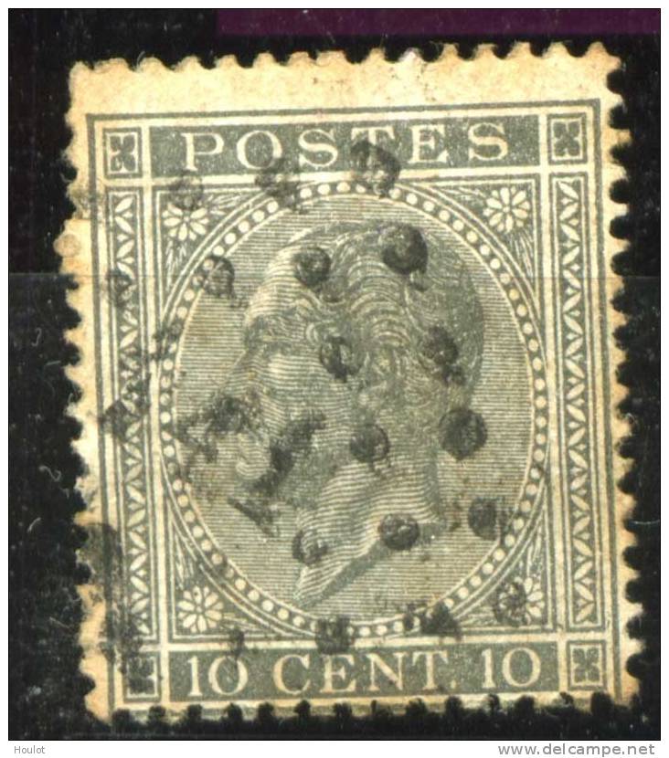 Belgien Mi.N° 14 D Gez. 15 Gestempelt 1865, König Leopold I. Nach Links.  10 C / Gez. 15 - 1865-1866 Profile Left