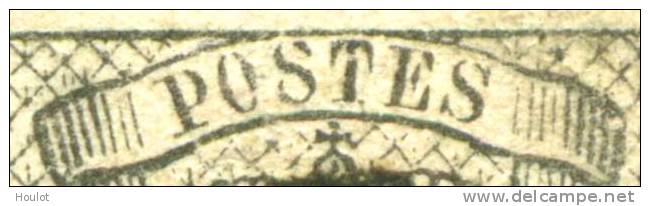 Belgien Mi.N°20  Plf. Gestempelt Dent. 14,5 : 14,5 ?? 1866,  Zeitungsmarken Plattenfehler: T Von POSTES Gebrochen - 1866-1867 Petit Lion