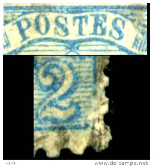 Belgien Mi.N°21 C Plf, Gestempelt Dent. 15;  1866,  Zeitungsmarken,2 Plattenfehler 1. Rahmen Von POSTES Rechts Oben Nebe - 1866-1867 Blasón