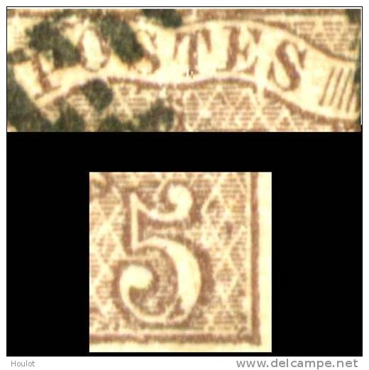 Belgien Mi.N°22 C Plf, Gestempelt Dent. 15;  1866,  Mit Plattenfehler:1.  Rahmen Von POSTES Unten Zwischen E + S Gebroch - 1866-1867 Coat Of Arms