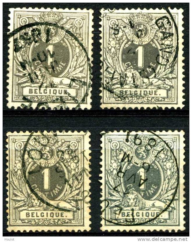 Belgien Mi.N° 39/41+48 Gestempelt 13 Stück Siehe Scans 1884, Ziffer Und Liegender Löwe 3 Scans - 1869-1888 Lion Couché