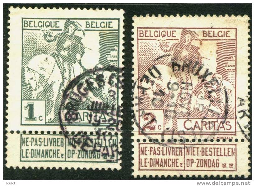 Belgien Mi.N° 88/82 I Gestempelt  1910,  Weltausstellung In Brüssel Und Nationalfonds Zum Kampf Gegen Tuberkulose - 1910-1911 Caritas