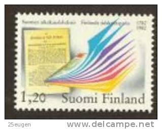 FINLAND 1982 MICHEL NO: 892  MNH - Unused Stamps