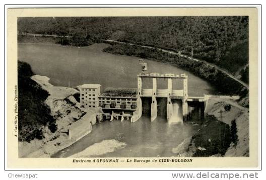 Environs D'Oyonnax - Le Barrage De Cize-Bolozon   (coin Haut Gauche Un Peu Plié) - Oyonnax